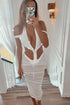White Cut Out Dress