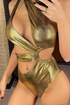 Gold One Shoulder Full Piece