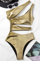 Gold One Shoulder Full Piece