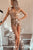 Long Gold Slit Dress
