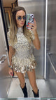 GOLD PETAL METAL DRESS