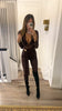 Brown lace catsuit