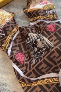 Brown Pattern Full Piece