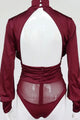 Silky open back bodysuit