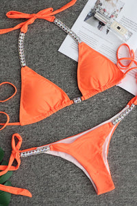 Triangle Rhinestone Bikini
