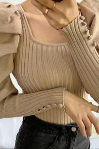 Puff sleeve bodysuit
