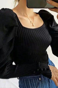 Puff sleeve bodysuit