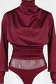 Silky open back bodysuit