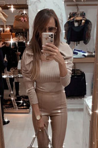 Puff sleeve bodysuit