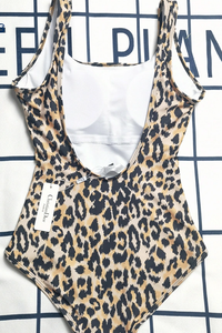 Leopard print branded full piece