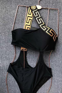 One Shoulder Cut Out Full Piece
