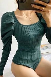 Puff sleeve bodysuit