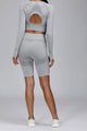 Long sleeve crop and short set