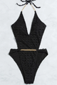 Sexy black one piece swimsuit