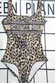 Leopard print branded full piece
