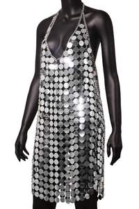 Circle v neck dress