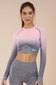 Ombre Gym Shirt - Posh Body Babe - Gym Wear - Online Store