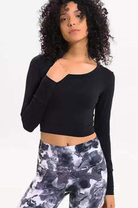 Long Sleeve Gym Crop - Gym Wear - Online Store - Posh Body Babe