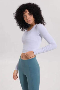 Long Sleeve Gym Crop - Gym Wear - Online Store - Posh Body Babe