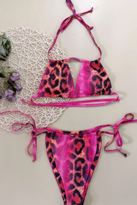 Pink Animal Print Bikini