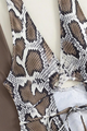 Snakeskin swimsuit with mesh cover